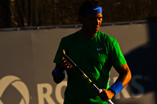 Tennis at Night Under Lights 