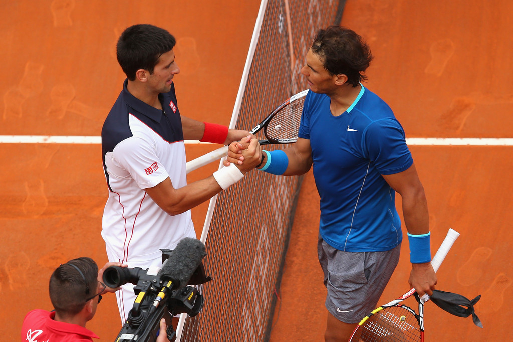 Novak Djokovic and Rafael Nadal