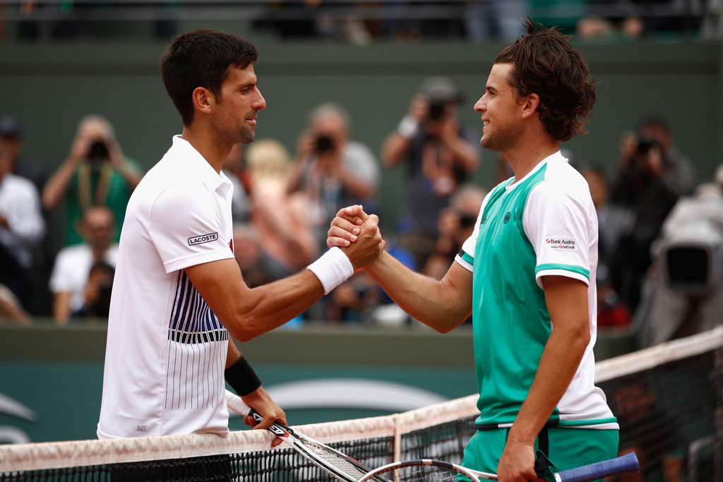 Novak Djokovic and Dominic Thiem