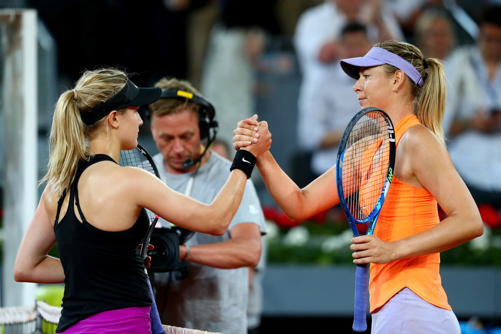 Eugenie Bouchard and Maria Sharapova