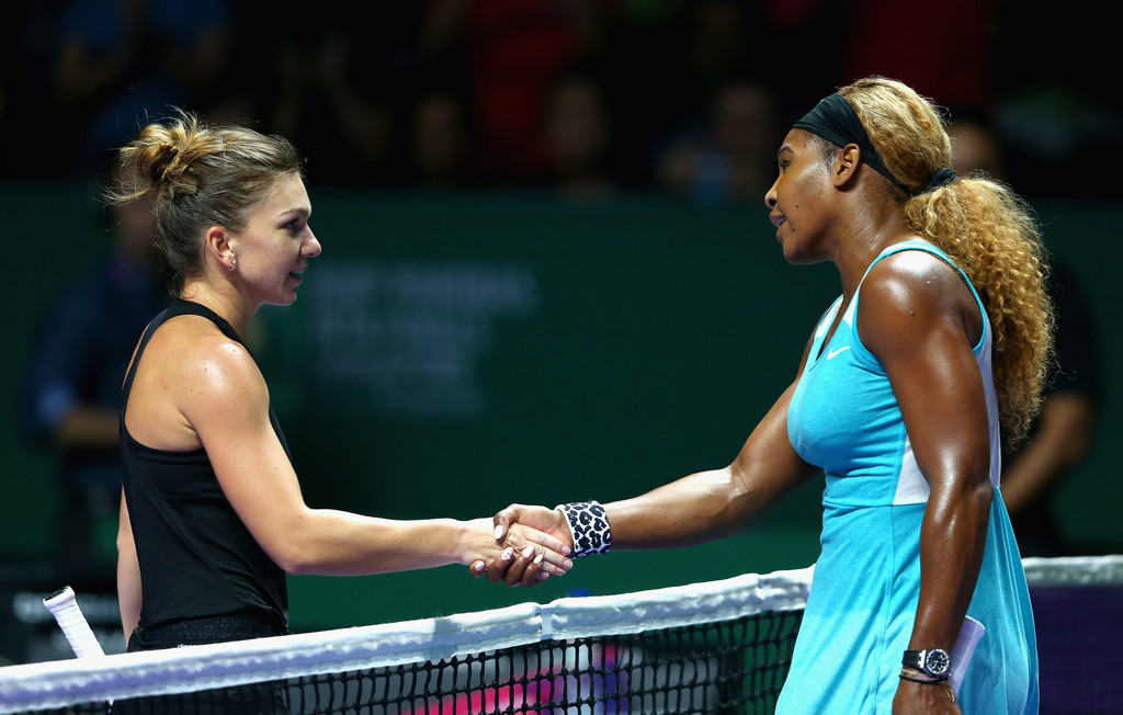 Simona Halep and Serena Williams