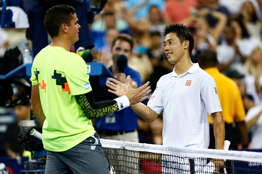 Kei Nishikori and Milos Raonic