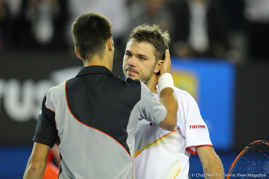 Stanislas Wawrinka and Novak Djokovic