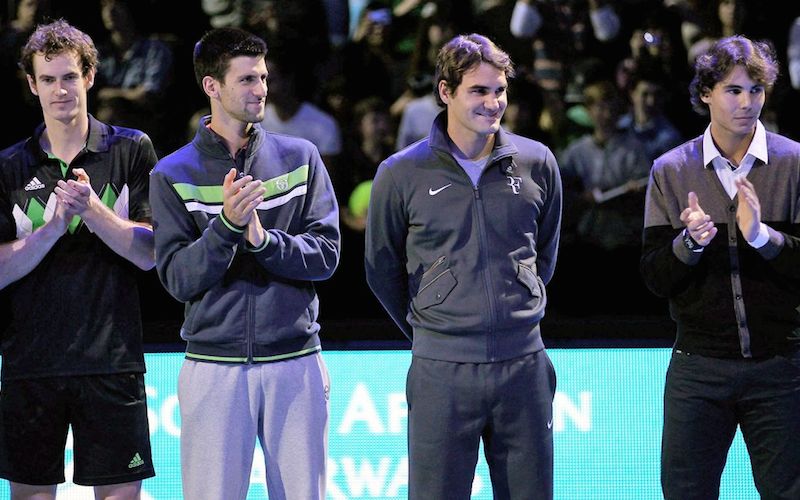 Andy Murray, Novak Djokovic, Roger Federer and Rafael Nadal