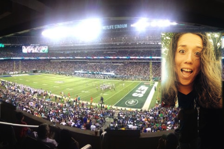 Irina Falconi at NY Giants game 2014