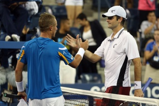 Lleyton Hewitt and Brian Baker