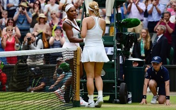 Sabine Lisicki and Serena Williams
