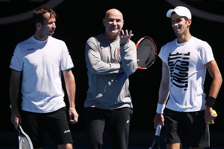 Andre Agassi, Novak Djokovic, Radek Stepanek