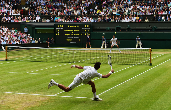 Novak Djokovic and Roger Federer