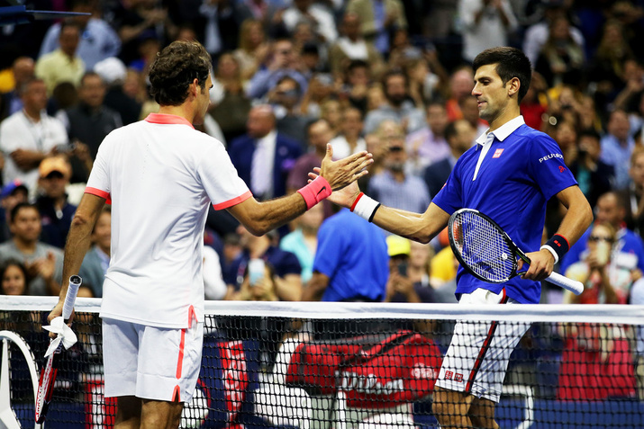 Novak Djokovic and Roger Federer