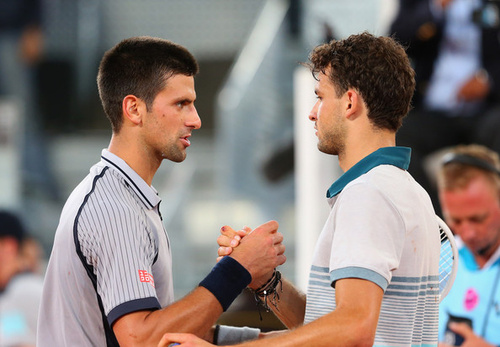 Grigor Dimitrov and Novak Djokovic