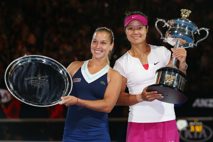 Li Na and Dominika Cibulkova