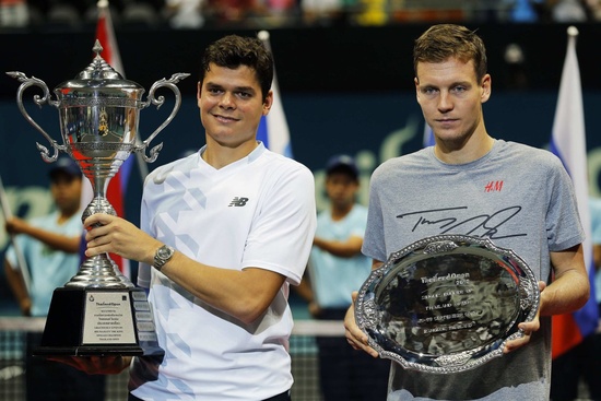 Milos Raonic and Tomas Berdych