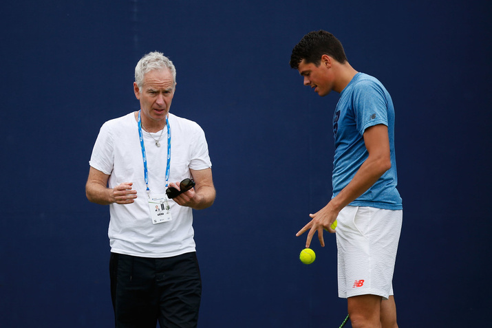 John McEnroe and Milos Raonic