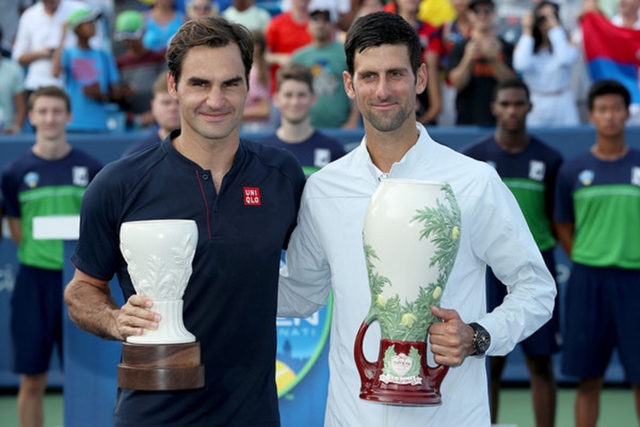 Roger Federer and Novak Djokovic