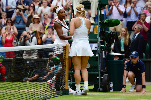 Sabine Lisicki and Serena Williams