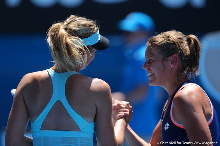 Maria Sharapova and Karin Knapp