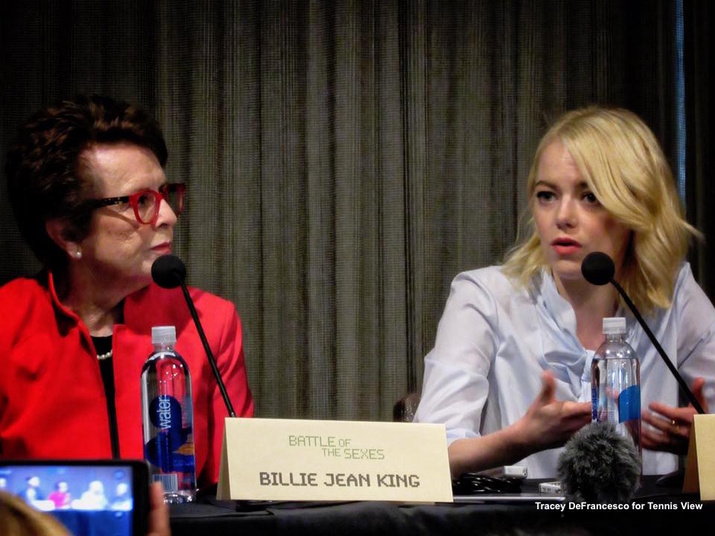 Emma Stone scores as Billie Jean King in 'Battle of the Sexes