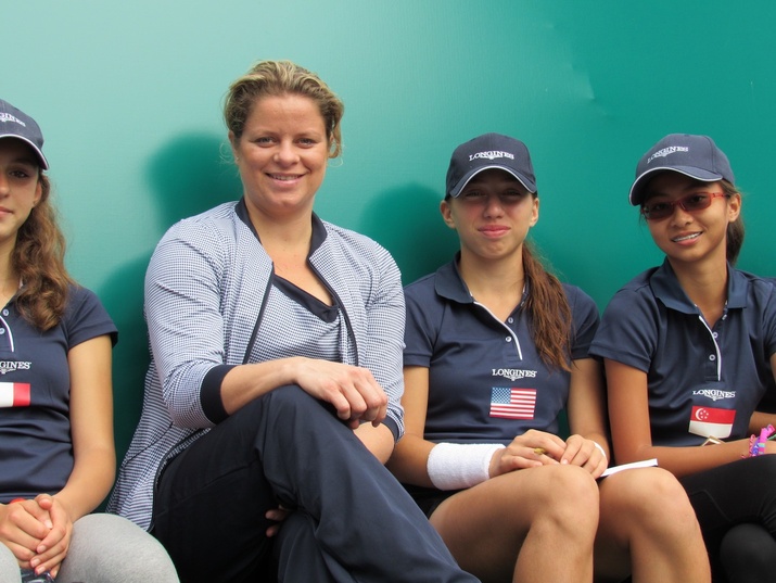 Nikki Yanez and Kim Clijsters