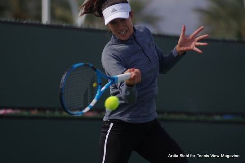 On The Practice Courts at Indian Wells