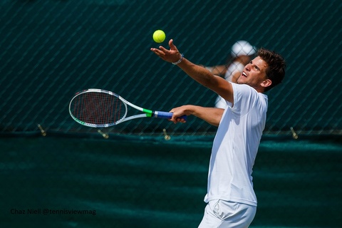 Wimbledon Practice: Roger Federer and Dominic Thiem