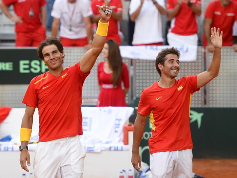 Rafael Nadal and Marc Lopez