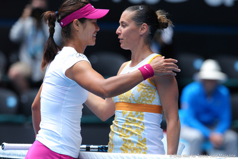 Li Na and Flavia Pennetta Australian Open 2014