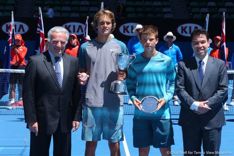 Alexander Zverev and Stefan Kozlov Australian Open 2014