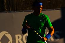 Tennis at Night Under Lights 