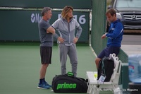 On The Practice Courts at Indian Wells