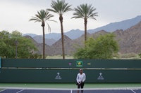 On The Practice Courts at Indian Wells