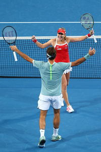 Belinda Bencic and Roger Federer - Hopman Cup