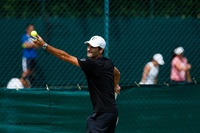 Wimbledon Practice: Roger Federer and Dominic Thiem