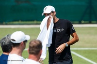 Wimbledon Practice: Roger Federer and Dominic Thiem