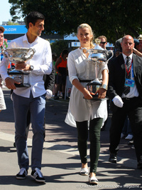 Novak Djokovic and Victoria Azarenka Australian Open 2014 Draw Ceremony