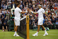 Roger Federer and Marcus Willis