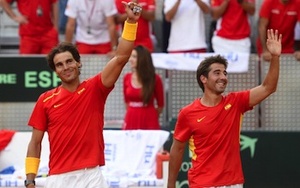 Rafael Nadal and Marc Lopez Davis Cup 2013