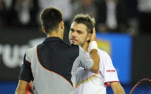 Stanislas Wawrinka and Novak Djokovic